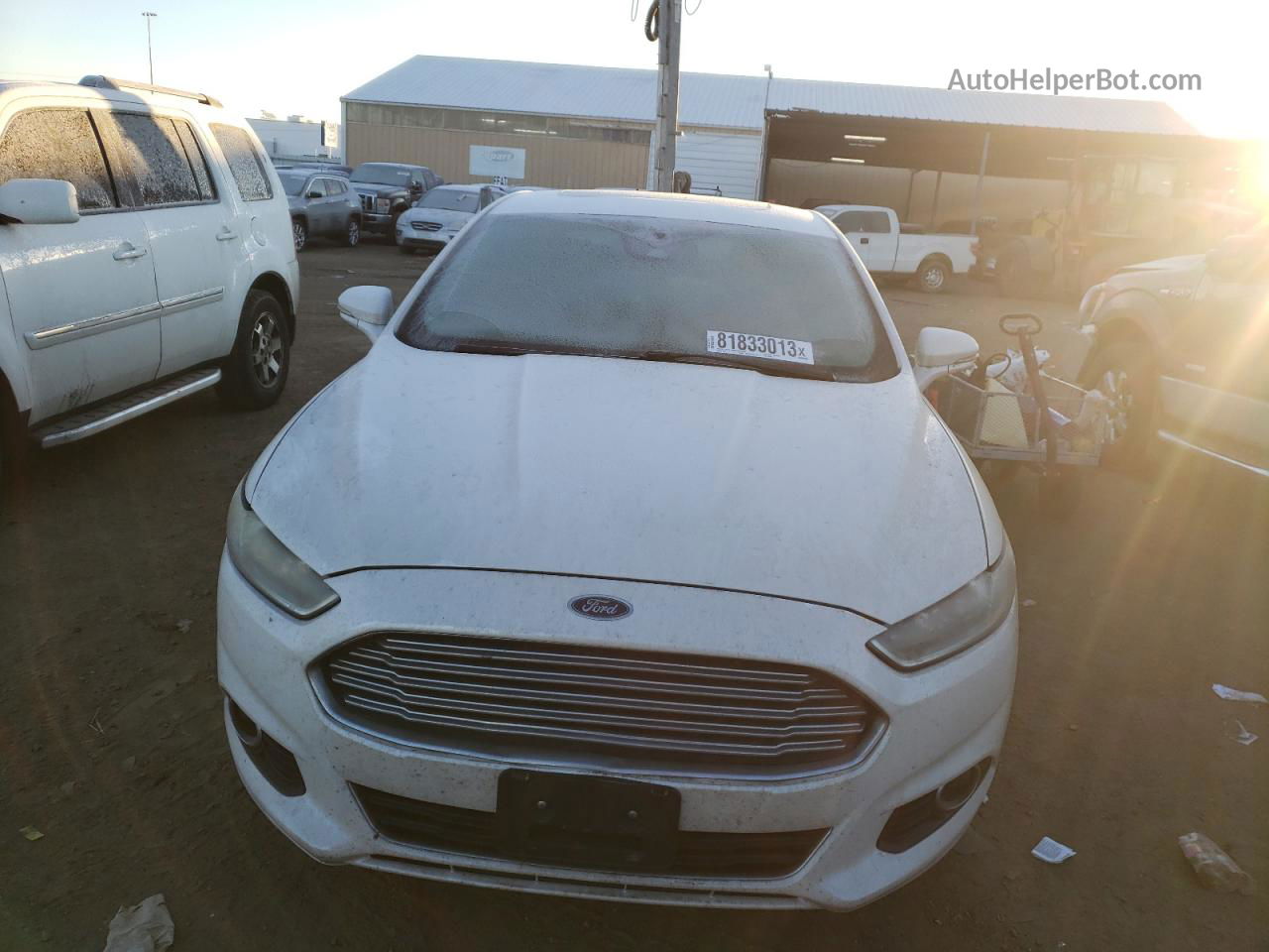 2013 Ford Fusion Titanium Белый vin: 3FA6P0D9XDR254096