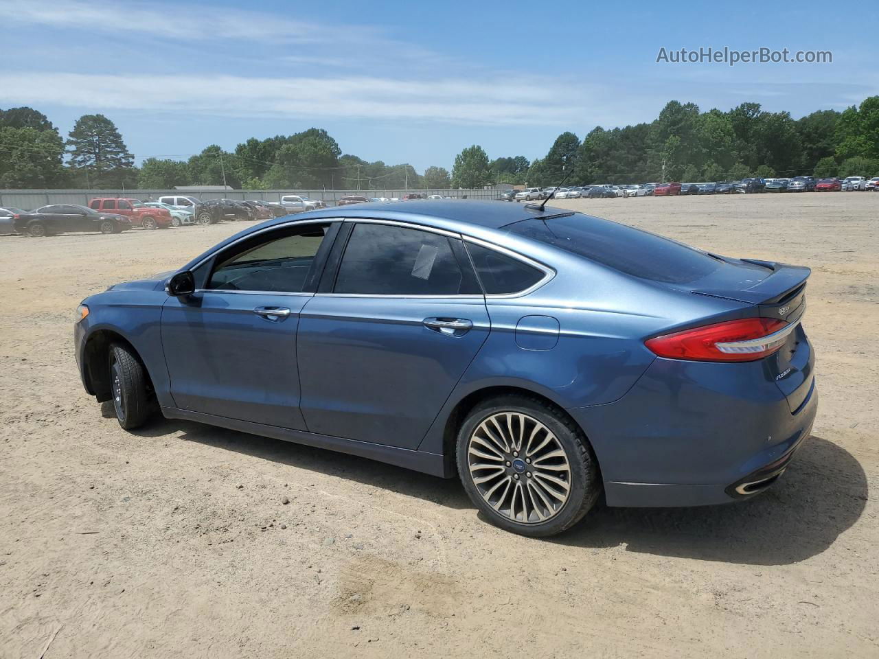 2018 Ford Fusion Titanium/platinum Blue vin: 3FA6P0D9XJR241537