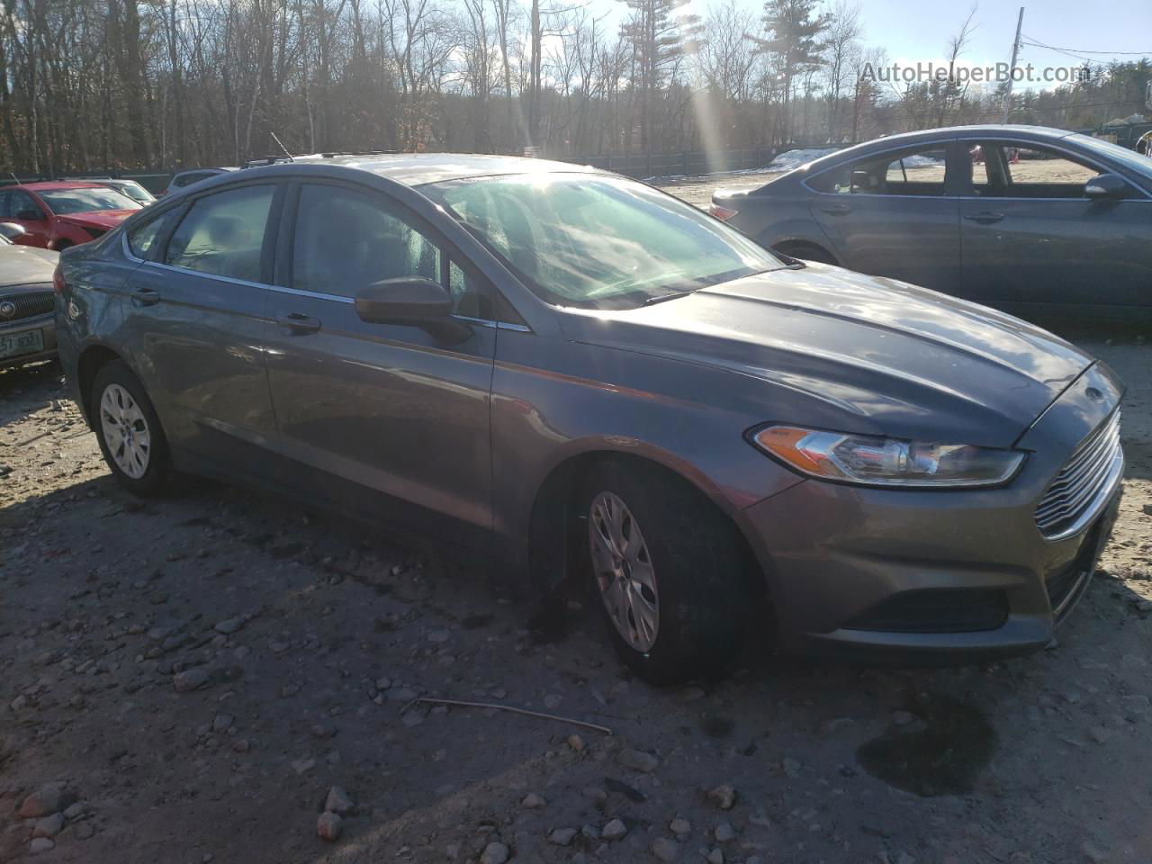 2013 Ford Fusion S Gray vin: 3FA6P0G70DR121745