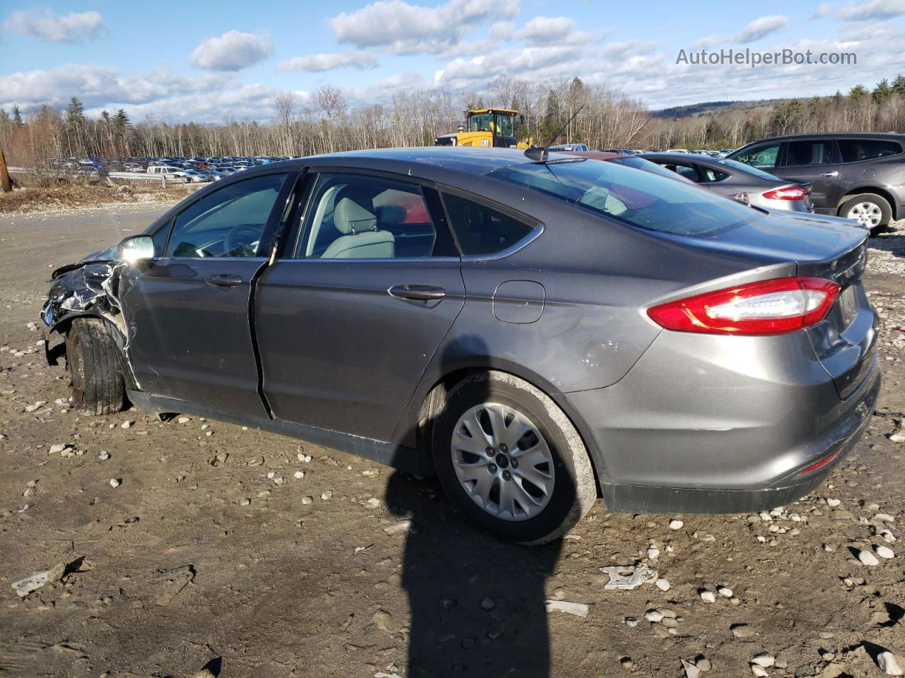 2013 Ford Fusion S Серый vin: 3FA6P0G70DR121745