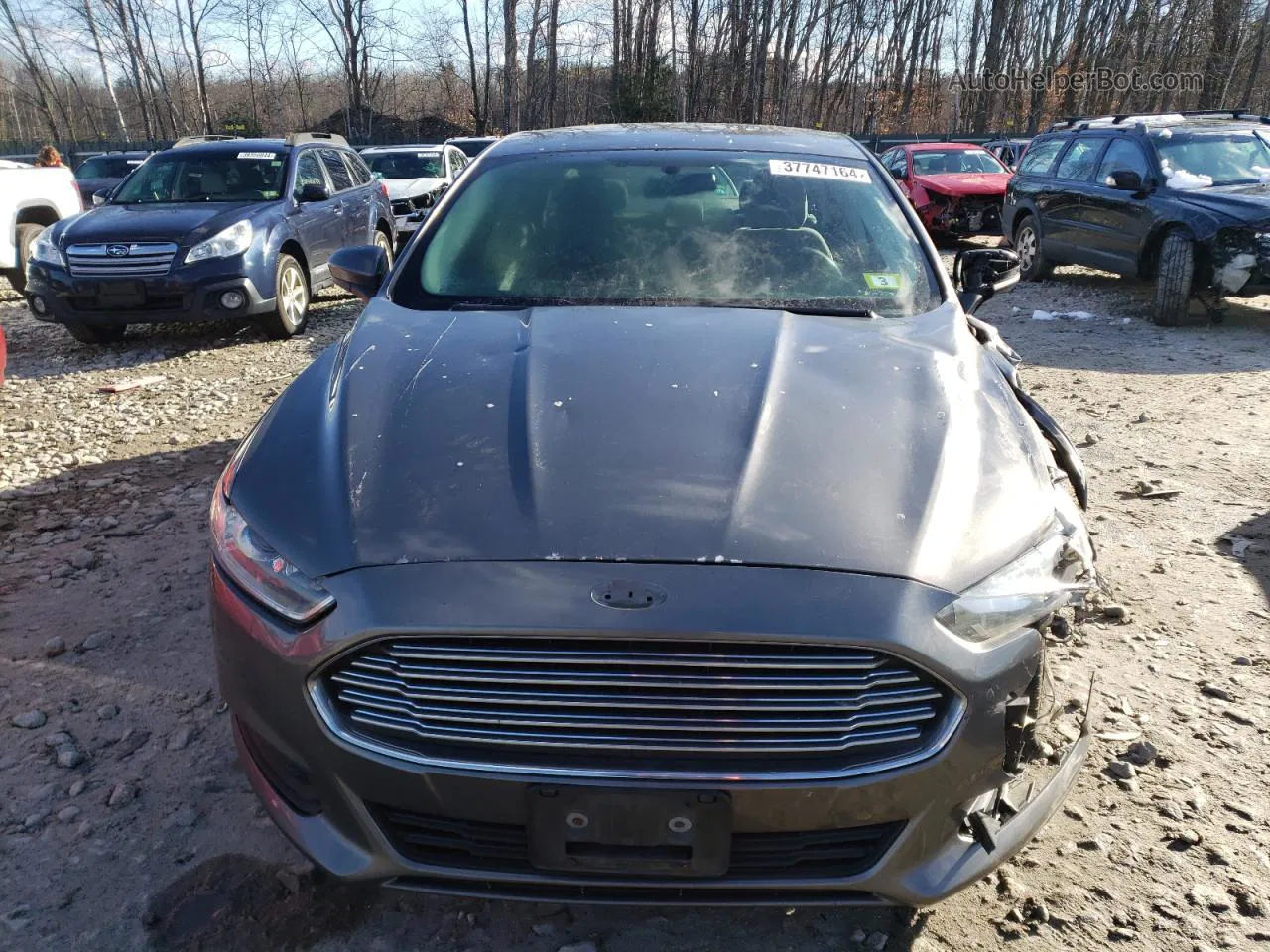 2013 Ford Fusion S Серый vin: 3FA6P0G70DR121745