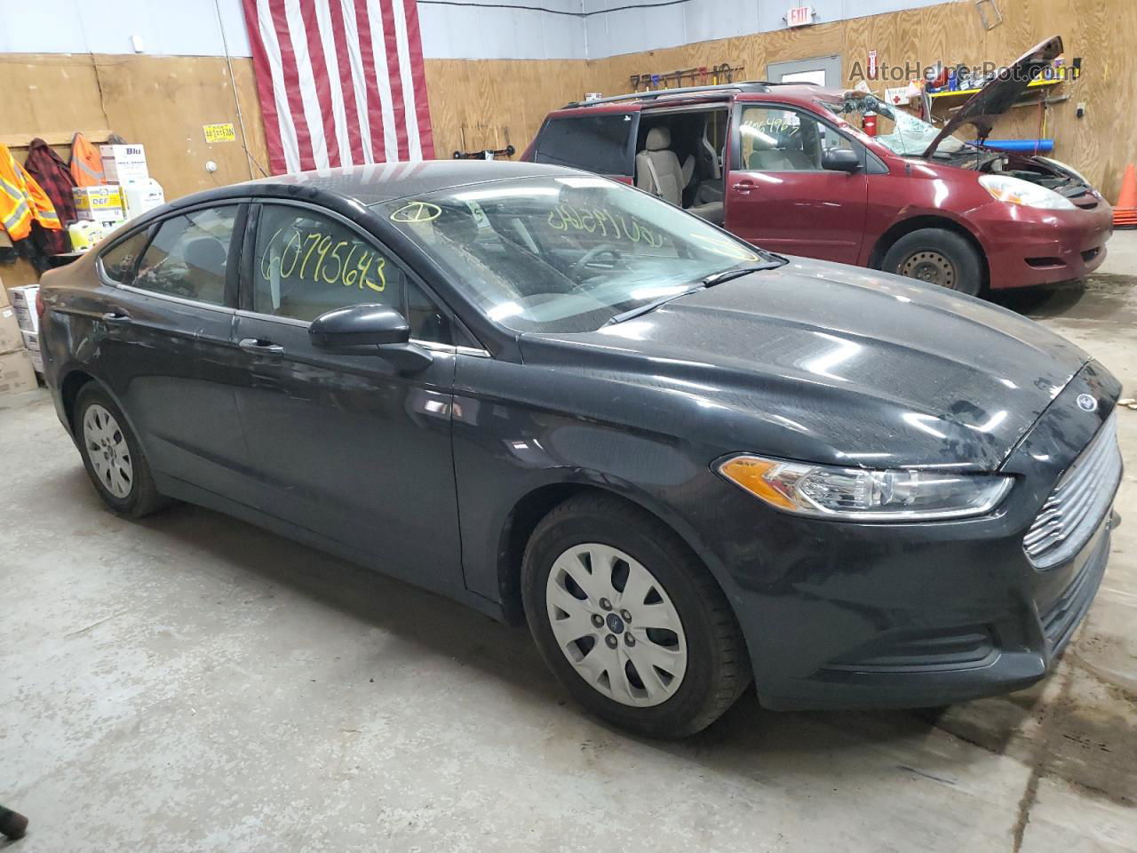 2013 Ford Fusion S Black vin: 3FA6P0G70DR162683