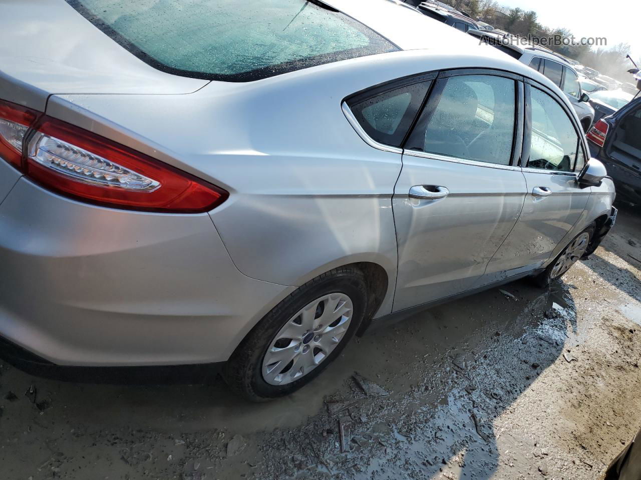 2014 Ford Fusion S Серебряный vin: 3FA6P0G70ER394802