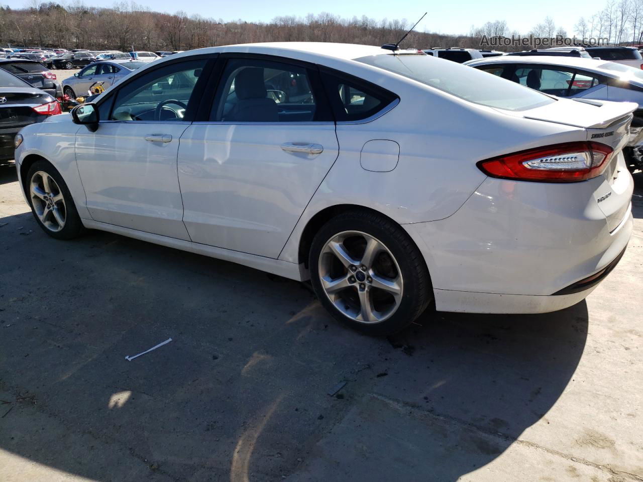 2016 Ford Fusion S White vin: 3FA6P0G70GR336367