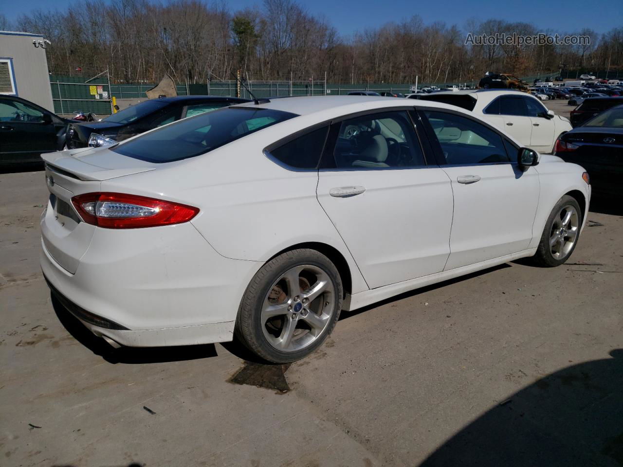 2016 Ford Fusion S White vin: 3FA6P0G70GR336367