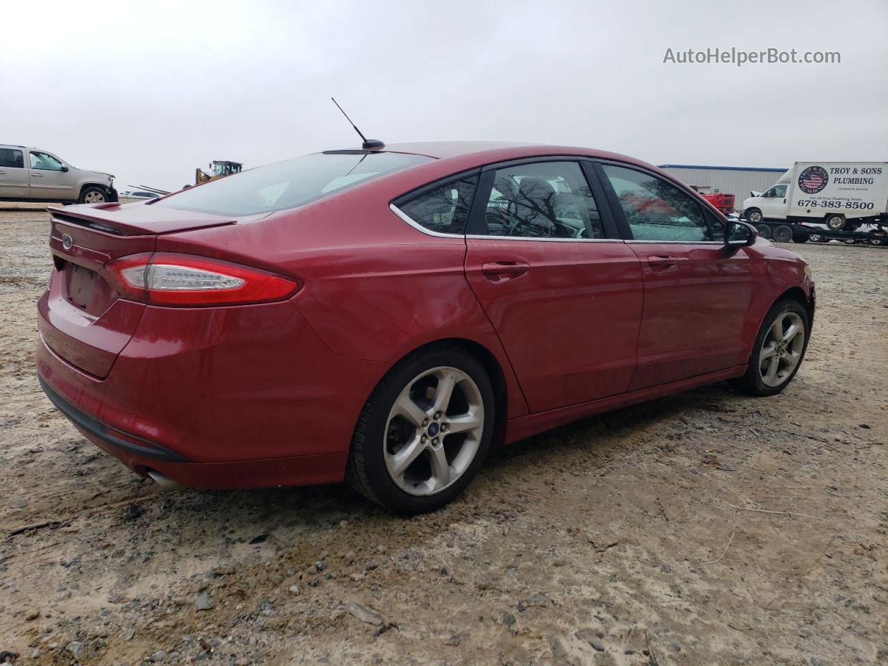 2016 Ford Fusion S Red vin: 3FA6P0G70GR364105