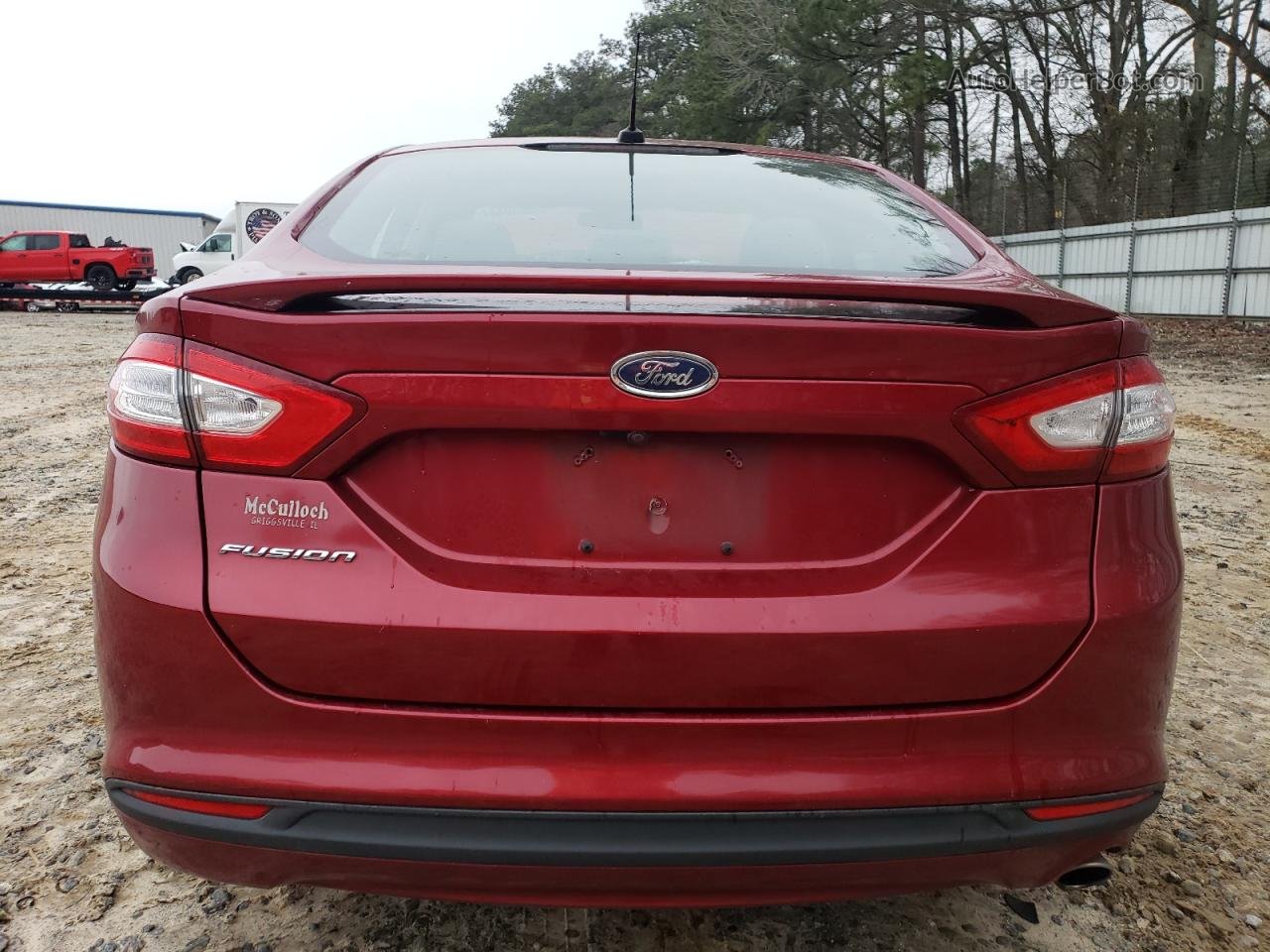 2016 Ford Fusion S Red vin: 3FA6P0G70GR364105