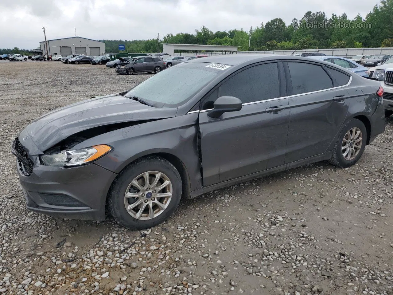 2017 Ford Fusion S Gray vin: 3FA6P0G70HR172202