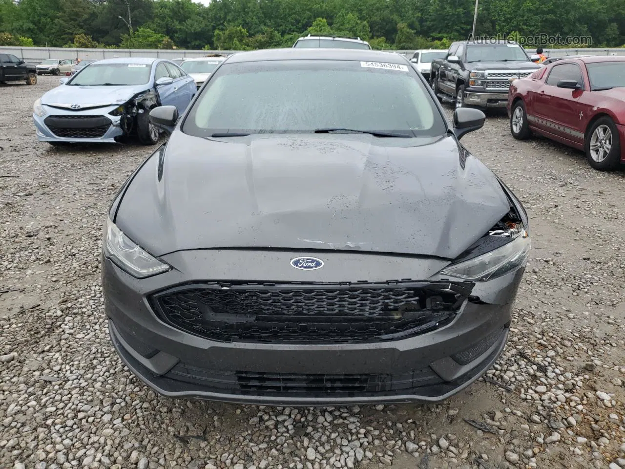 2017 Ford Fusion S Серый vin: 3FA6P0G70HR172202