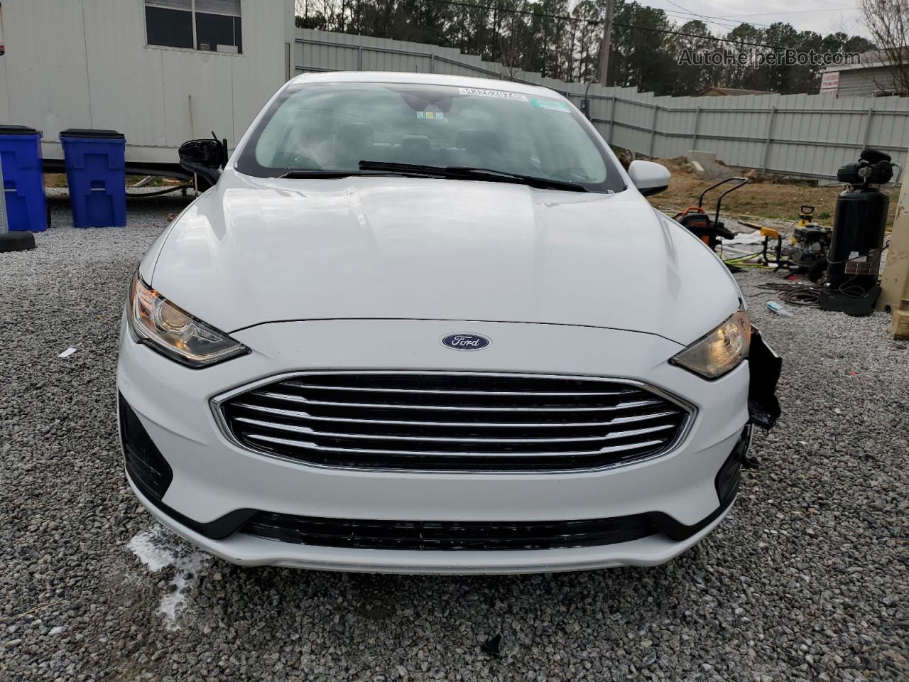 2019 Ford Fusion S Белый vin: 3FA6P0G70KR101850