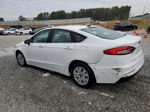 2019 Ford Fusion S White vin: 3FA6P0G70KR101850