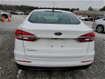 2019 Ford Fusion S White vin: 3FA6P0G70KR101850