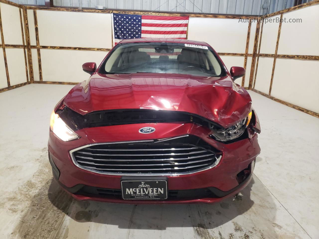 2019 Ford Fusion S Красный vin: 3FA6P0G70KR229909