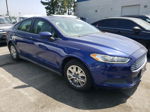 2013 Ford Fusion S Blue vin: 3FA6P0G71DR128574