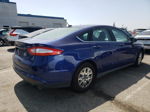 2013 Ford Fusion S Blue vin: 3FA6P0G71DR128574