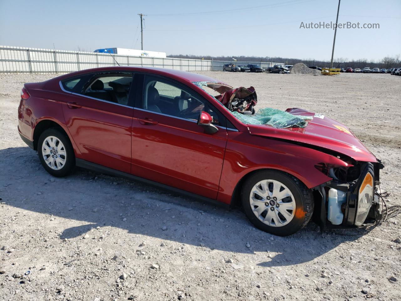 2014 Ford Fusion S Red vin: 3FA6P0G71ER168770