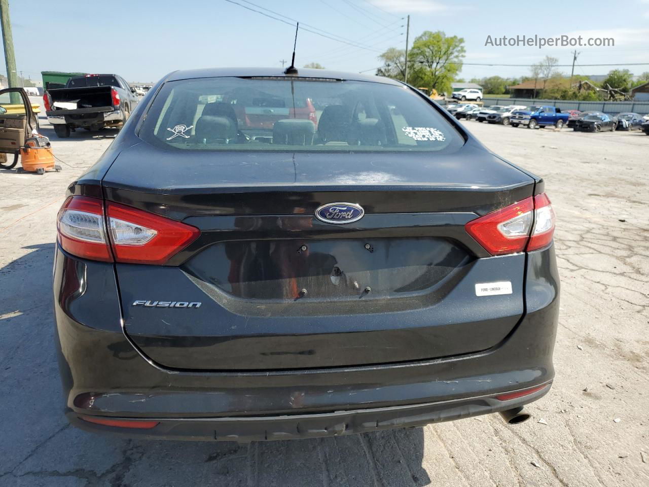 2014 Ford Fusion S Black vin: 3FA6P0G71ER296412