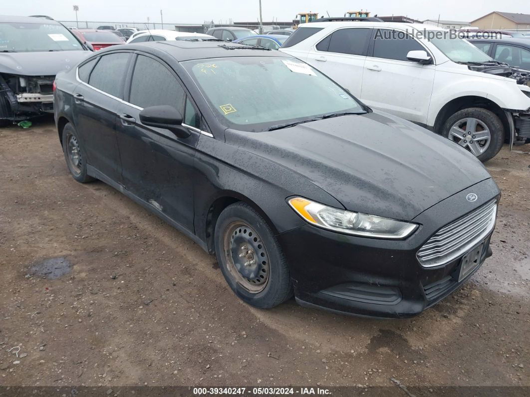 2014 Ford Fusion S Black vin: 3FA6P0G71ER336701