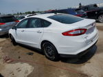 2014 Ford Fusion S White vin: 3FA6P0G71ER382982