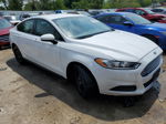 2014 Ford Fusion S White vin: 3FA6P0G71ER382982