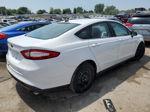 2014 Ford Fusion S White vin: 3FA6P0G71ER382982