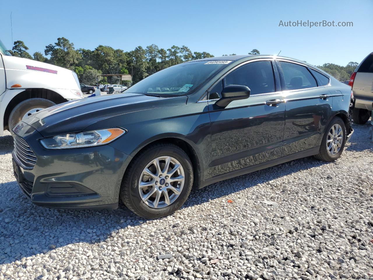 2015 Ford Fusion S Charcoal vin: 3FA6P0G71FR205351