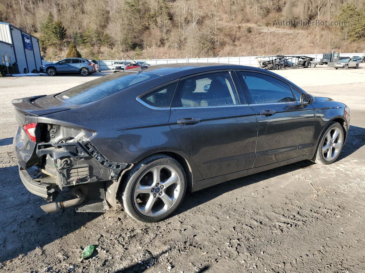 2016 Ford Fusion S Gray vin: 3FA6P0G71GR267155