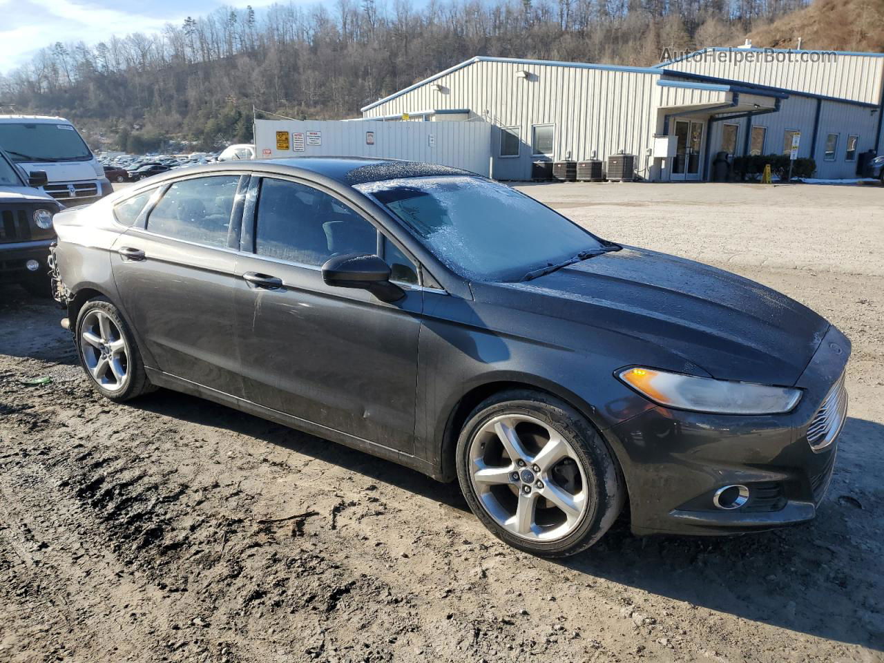 2016 Ford Fusion S Gray vin: 3FA6P0G71GR267155