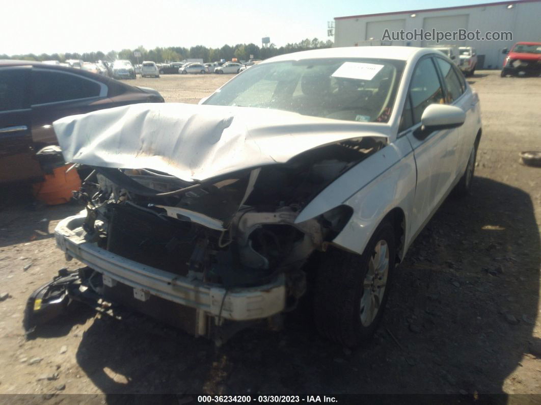 2017 Ford Fusion S White vin: 3FA6P0G71HR212755