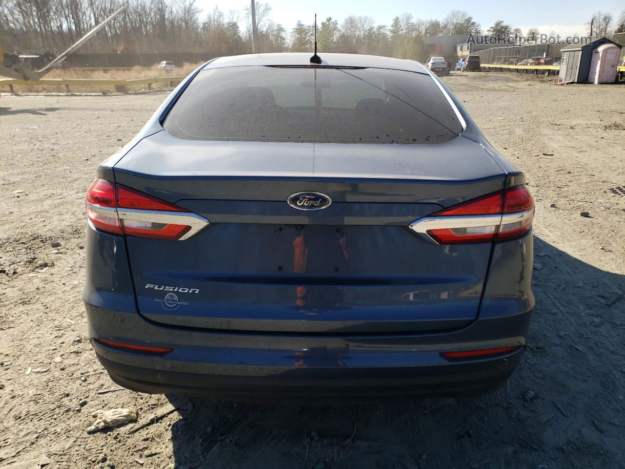 2019 Ford Fusion S Blue vin: 3FA6P0G71KR102411
