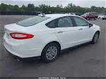 2013 Ford Fusion S White vin: 3FA6P0G72DR117230