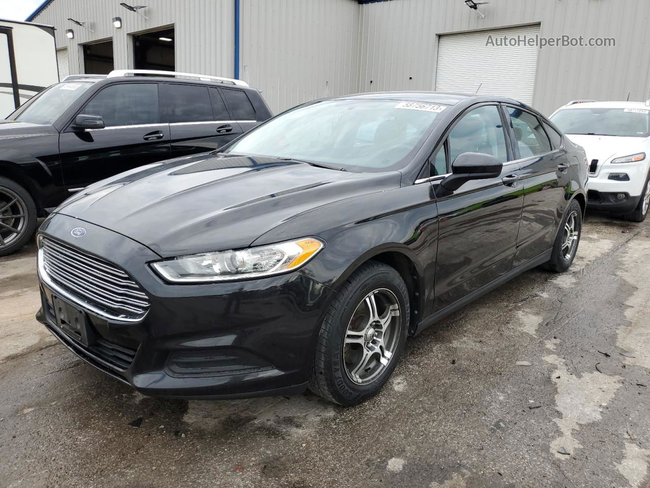 2013 Ford Fusion S Black vin: 3FA6P0G72DR148557