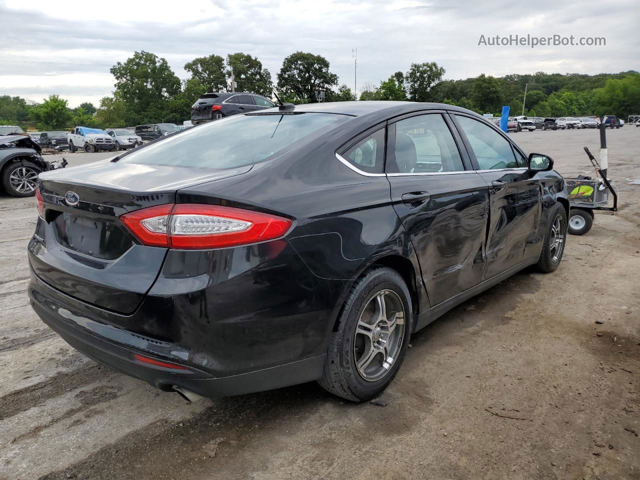 2013 Ford Fusion S Black vin: 3FA6P0G72DR148557