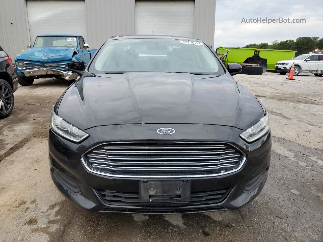 2013 Ford Fusion S Black vin: 3FA6P0G72DR148557