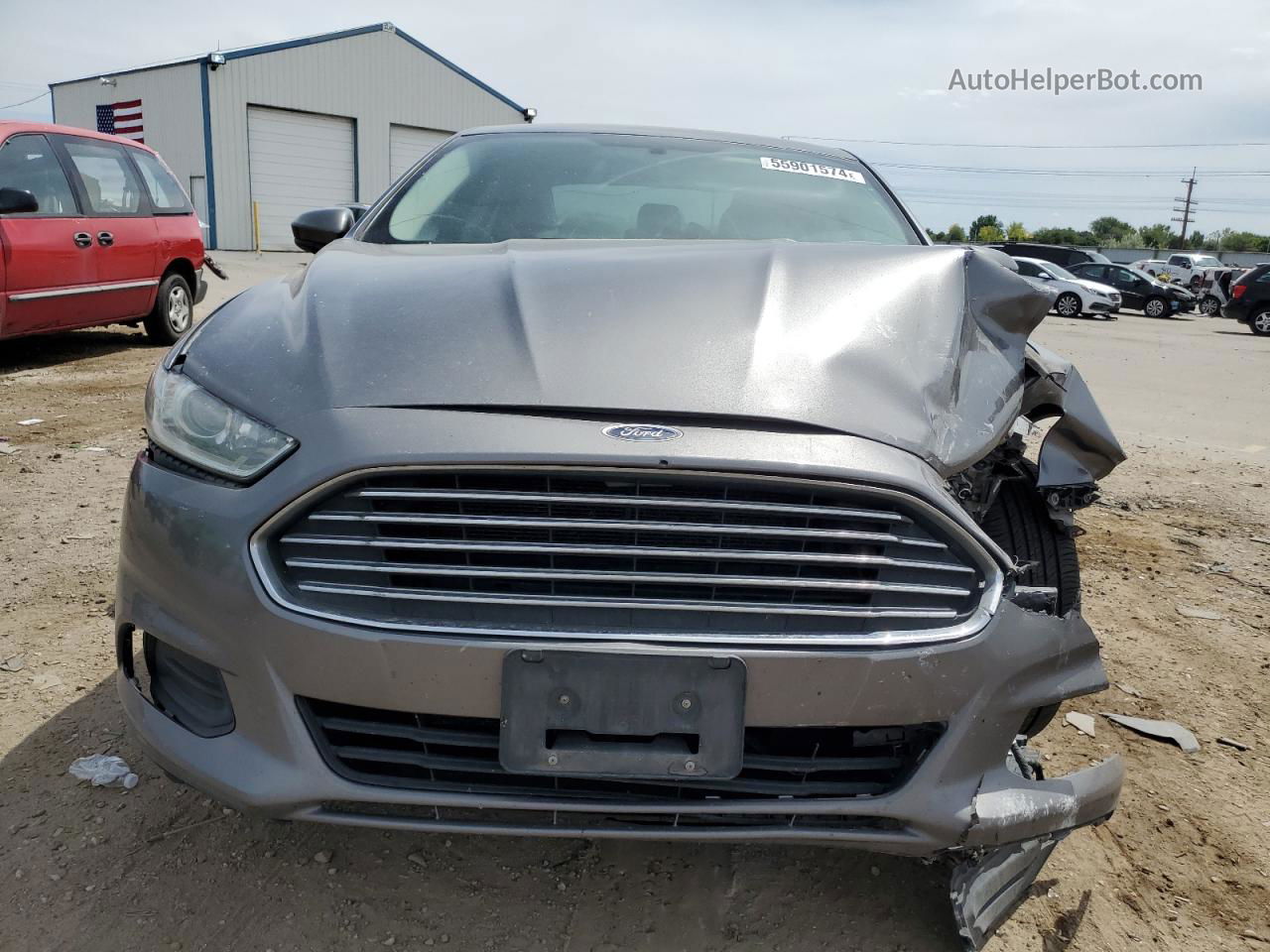 2014 Ford Fusion S Gray vin: 3FA6P0G72ER242357