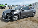 2014 Ford Fusion S Gray vin: 3FA6P0G72ER242357