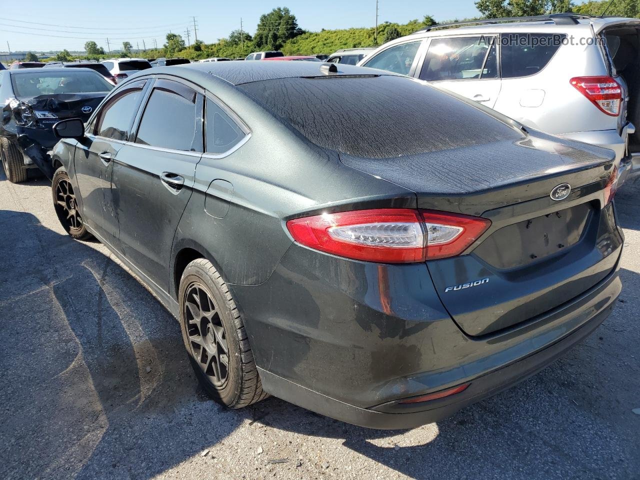 2015 Ford Fusion S Green vin: 3FA6P0G72FR182534