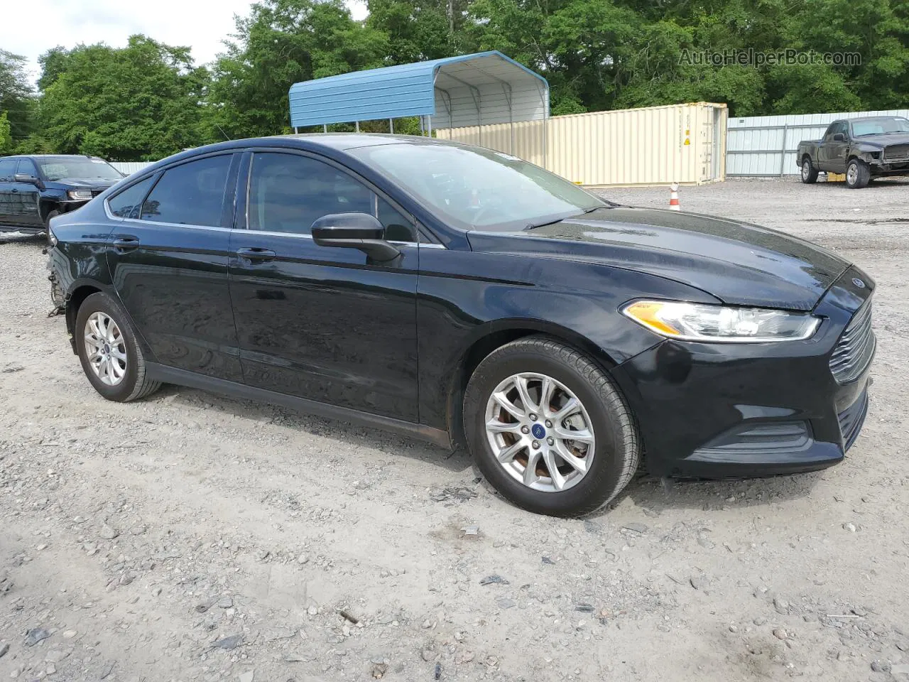 2016 Ford Fusion S Black vin: 3FA6P0G72GR243575