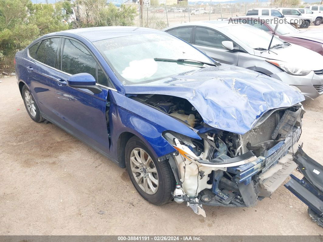 2016 Ford Fusion S Blue vin: 3FA6P0G72GR356734