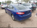 2016 Ford Fusion S Blue vin: 3FA6P0G72GR356734