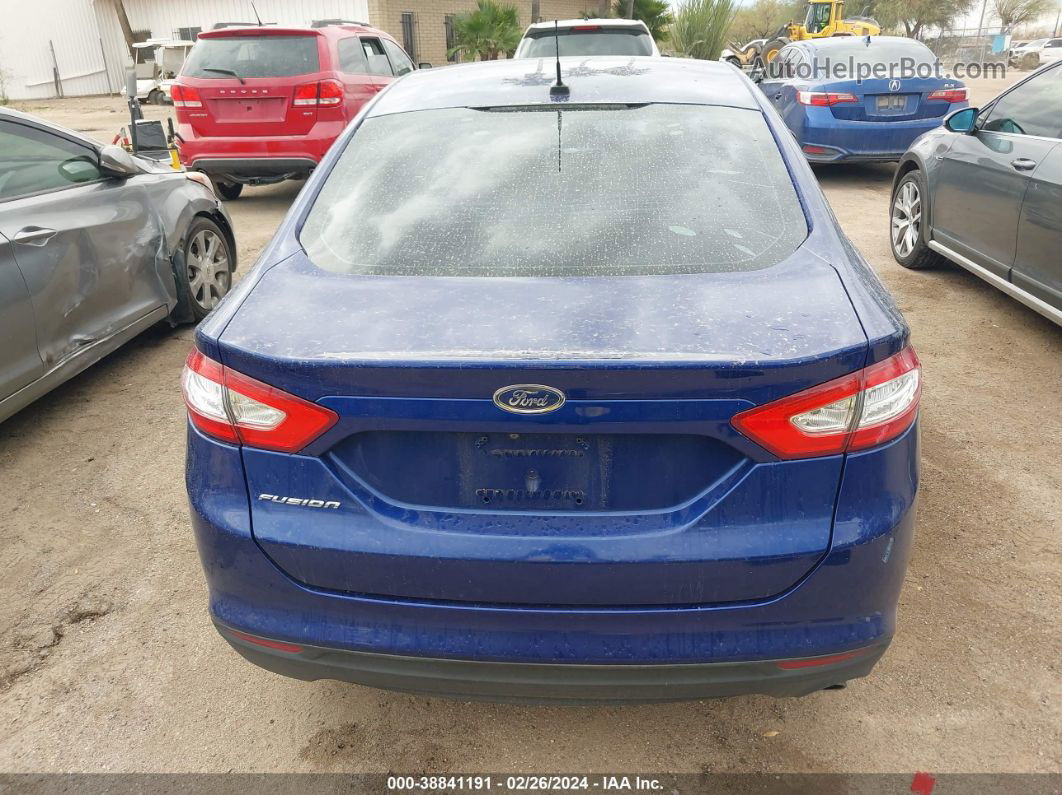 2016 Ford Fusion S Blue vin: 3FA6P0G72GR356734