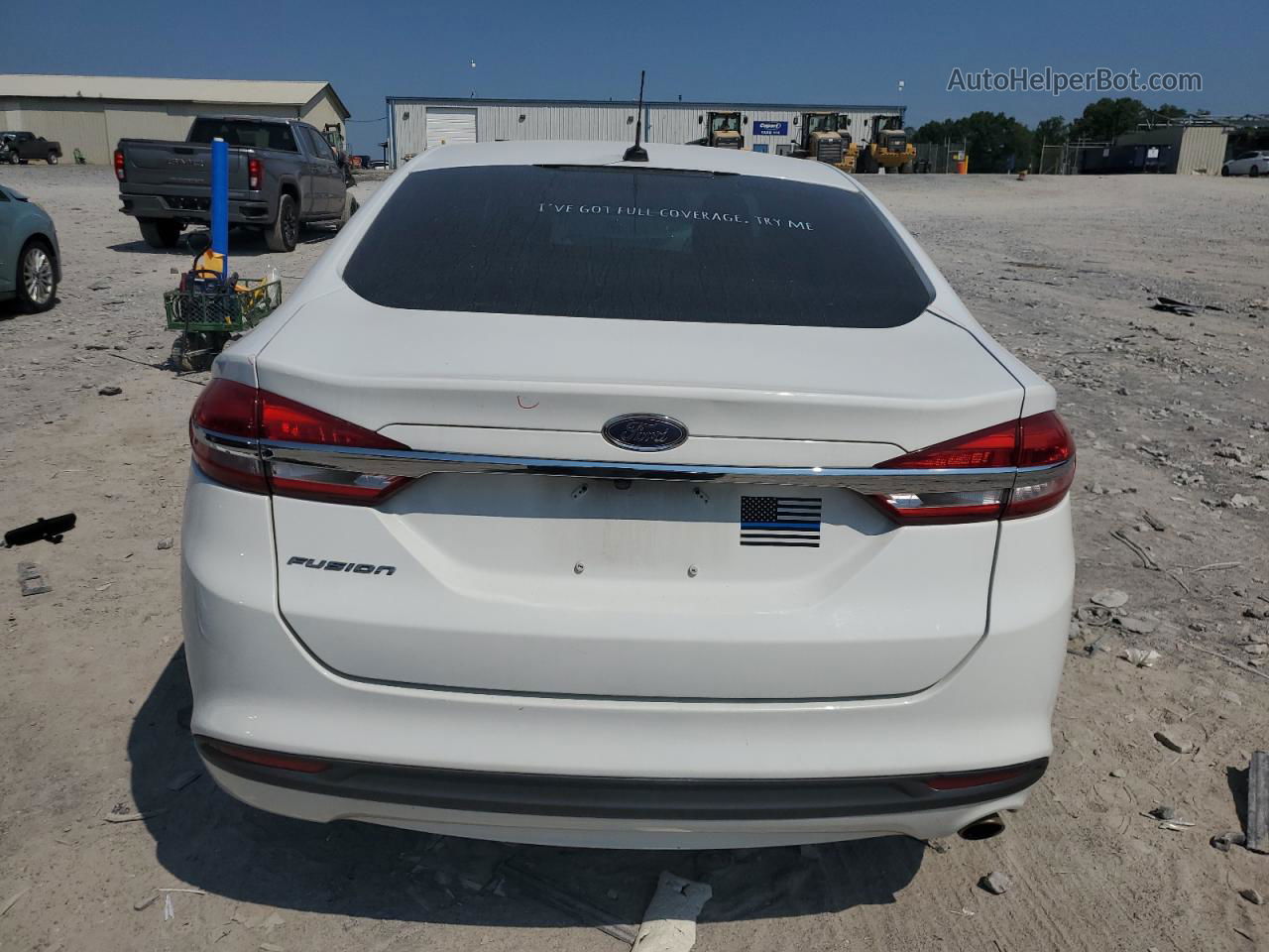 2017 Ford Fusion S White vin: 3FA6P0G72HR164280