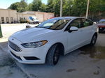 2017 Ford Fusion S White vin: 3FA6P0G72HR211887