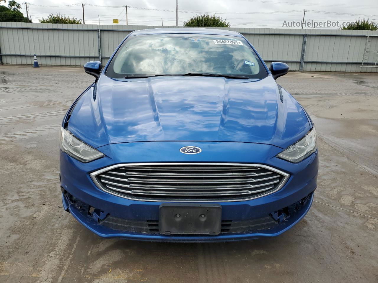 2017 Ford Fusion S Blue vin: 3FA6P0G72HR412950