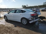 2018 Ford Fusion S White vin: 3FA6P0G72JR125467