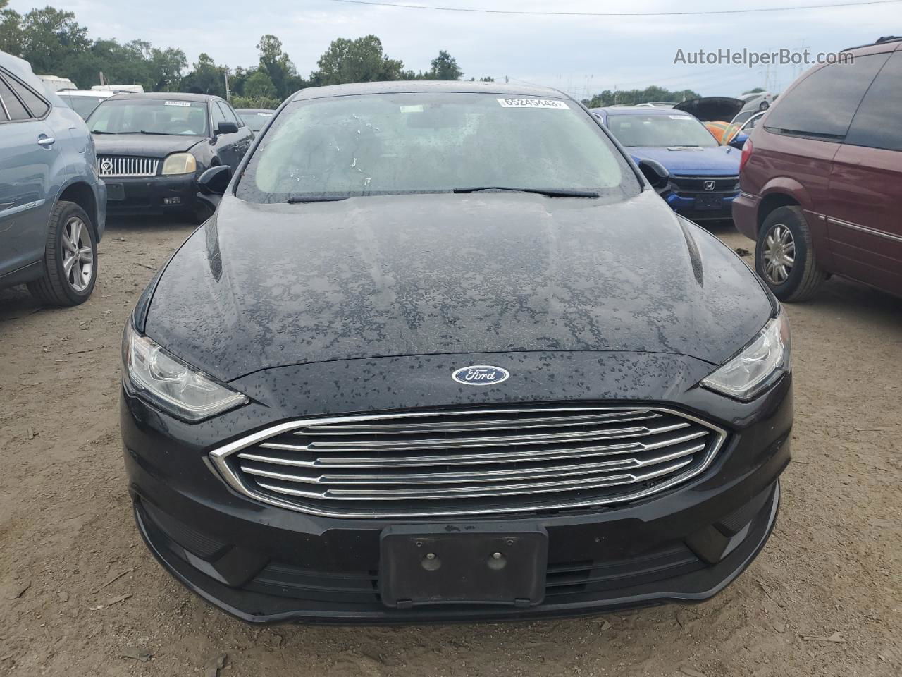 2018 Ford Fusion S Black vin: 3FA6P0G72JR179464