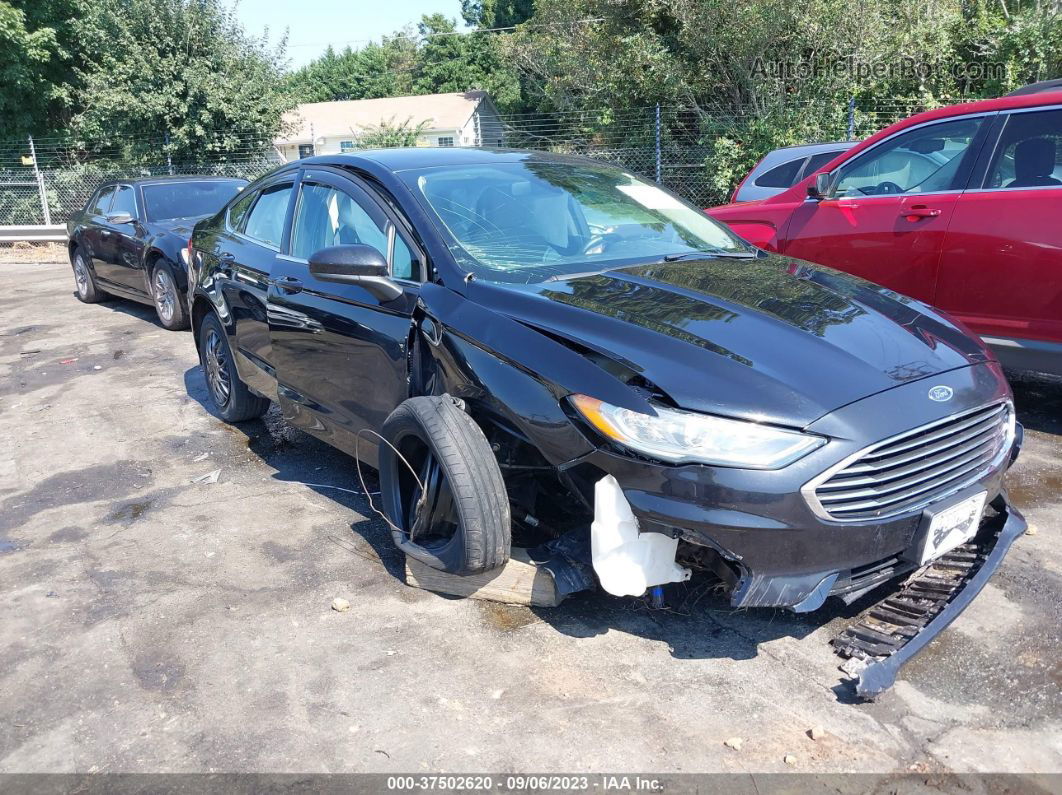 2019 Ford Fusion S Black vin: 3FA6P0G72KR160625