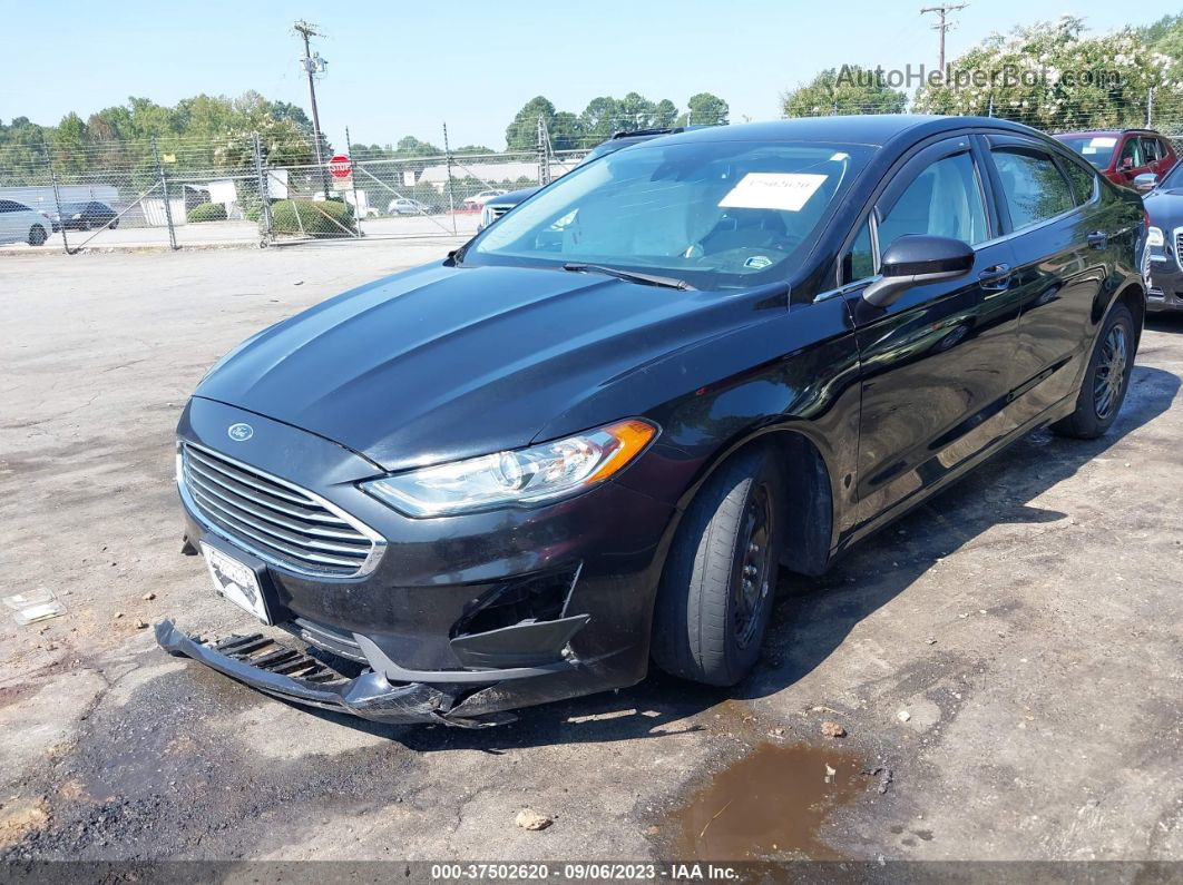 2019 Ford Fusion S Black vin: 3FA6P0G72KR160625