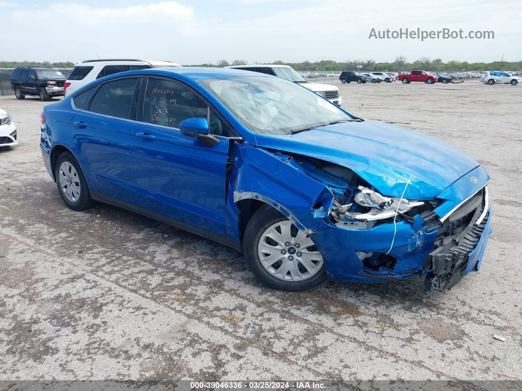 2020 Ford Fusion S Синий vin: 3FA6P0G72LR167933