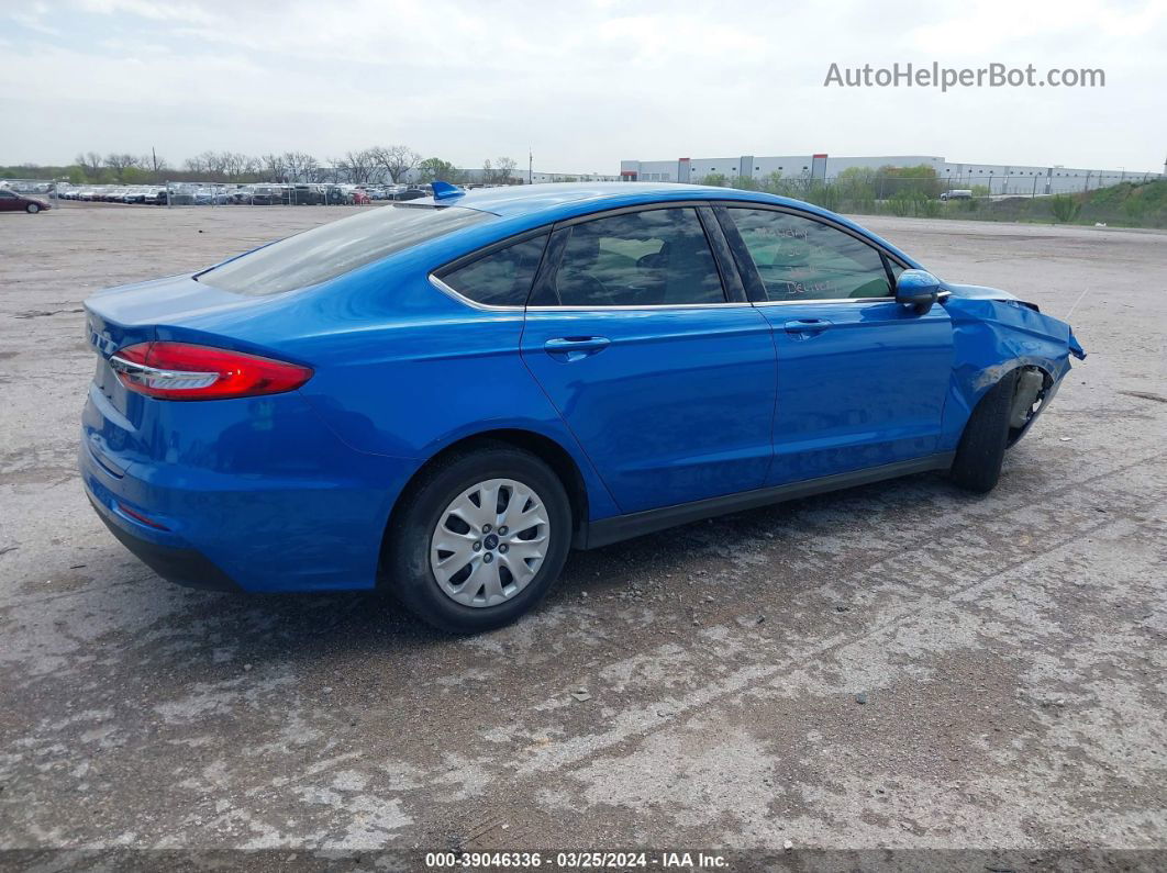 2020 Ford Fusion S Синий vin: 3FA6P0G72LR167933